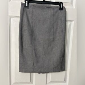 Express Black and White Herringbone Skirt